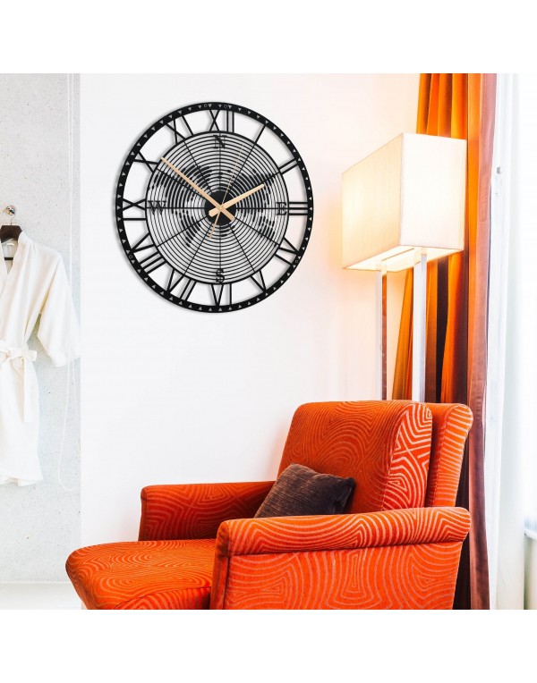 World Map Unique Digital Metal Wall Clock