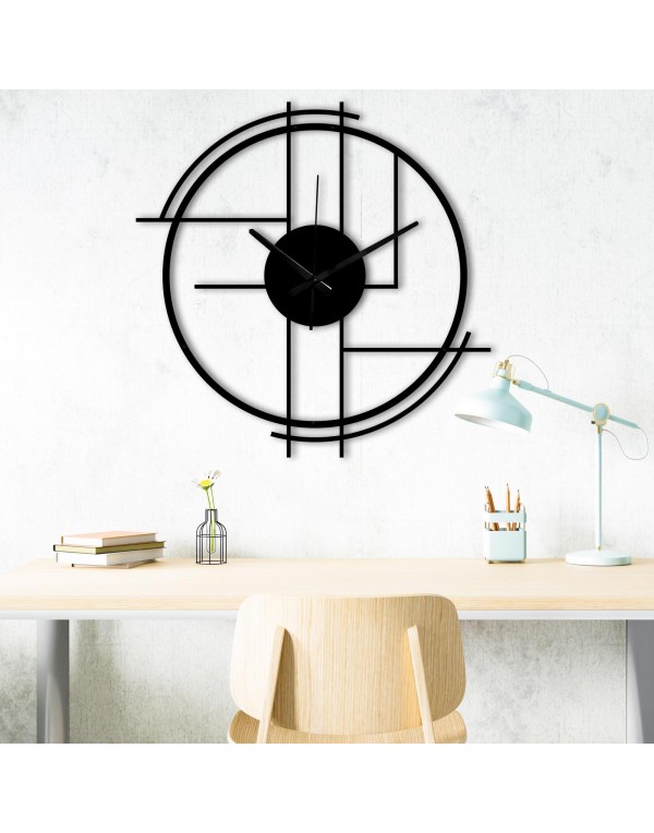 Modern minimalist geometric metal wall clock