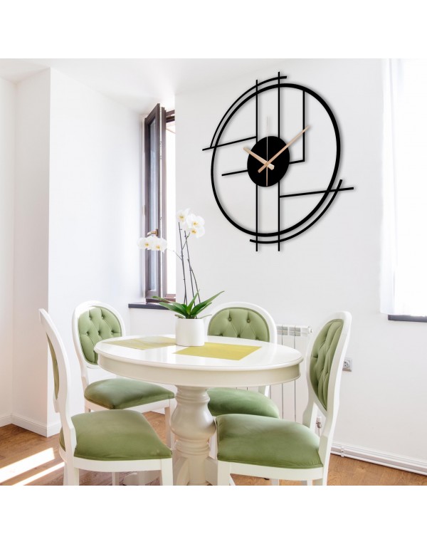 Modern minimalist geometric metal wall clock