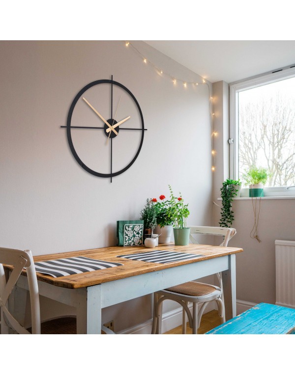 Metal Wall Art Extra Large Silent Metal Wall Clock