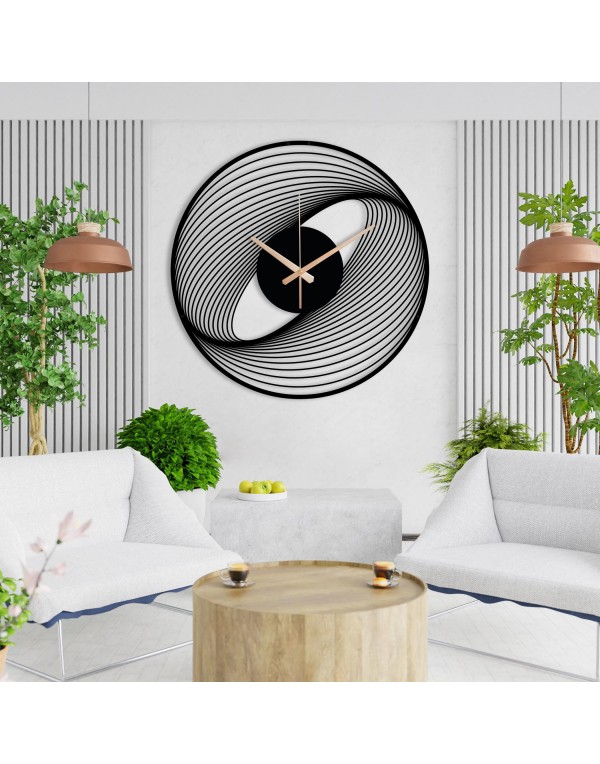 Modern unique spiral metal wall clock