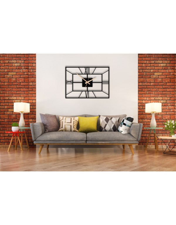Metal Wall Decor Extra Large Rectangular Wall Clock