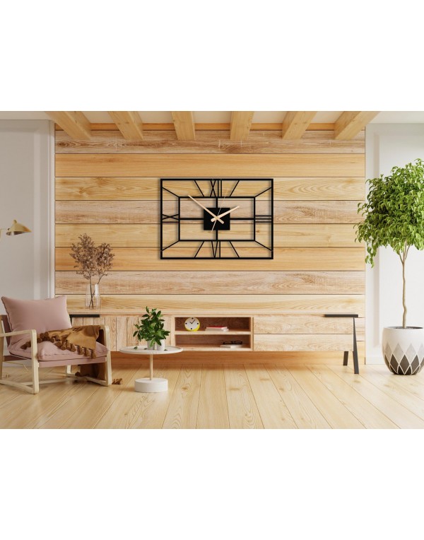 Metal Wall Decor Extra Large Rectangular Wall Clock