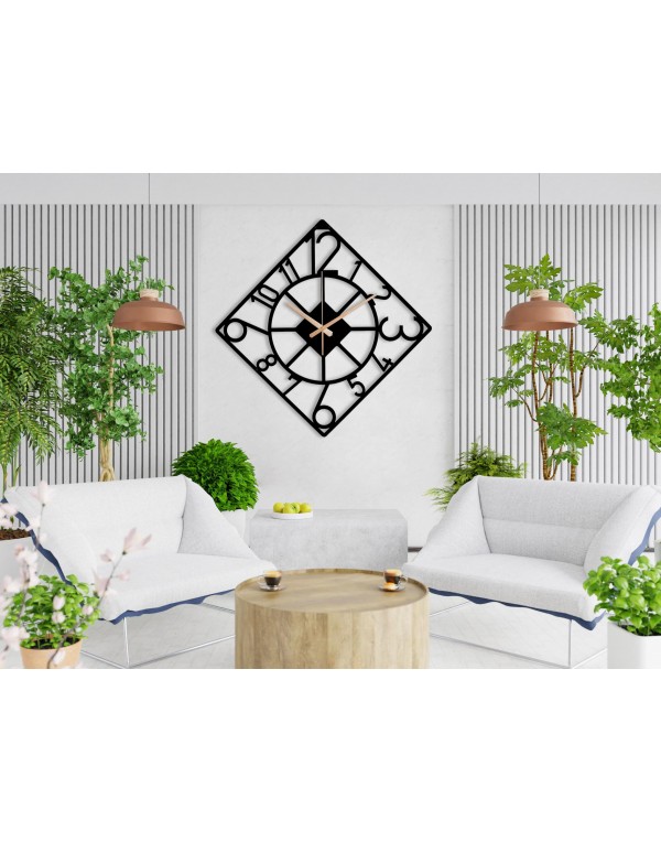 Modern square metal digital wall clock