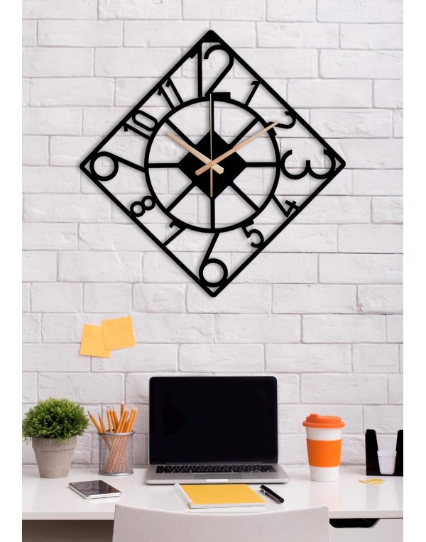Modern square metal digital wall clock