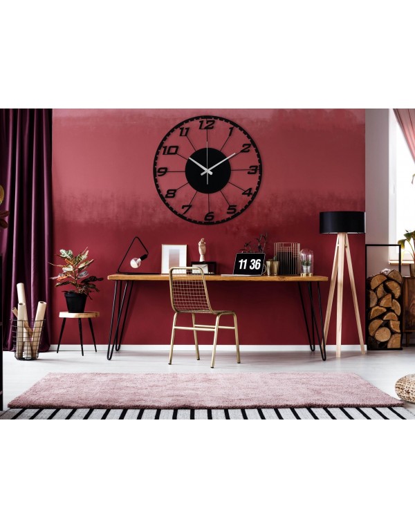 Modern simple metal digital unique wall clock