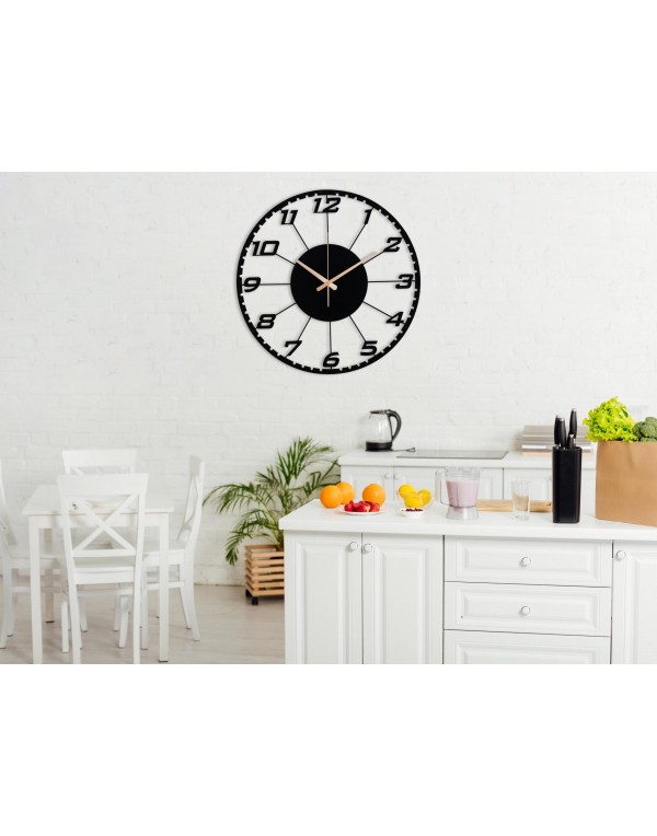 Modern simple metal digital unique wall clock