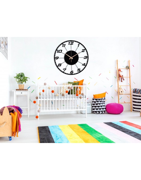 Modern simple metal digital unique wall clock