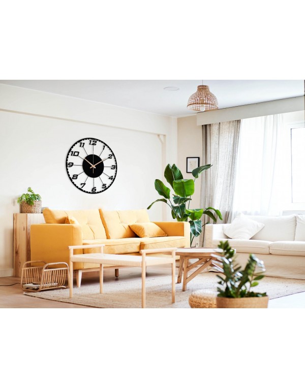 Modern simple metal digital unique wall clock