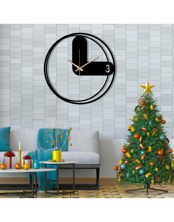 Metal Wall Art Large Silent Wall Clock