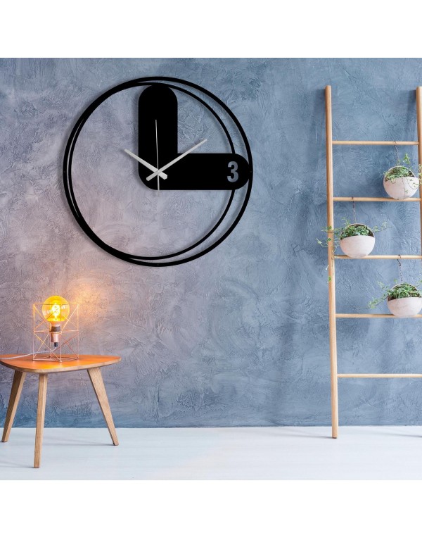 Metal Wall Art Large Silent Wall Clock