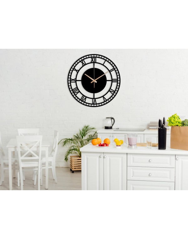 Round Silent Metal Oversized Clock