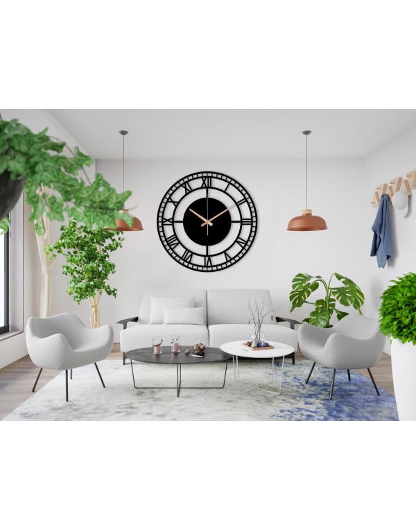 Round Silent Metal Oversized Clock